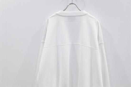 YOKE | OVERSIZED PIPING SWEAT(WHITE) | パイピングスウェット