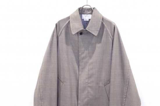 YOKE | DOWNSIZING BAL COLLAR COAT(GLEN CHECK) | ダウンサイジング 