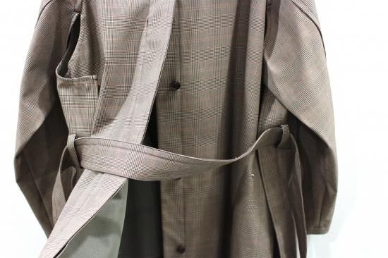 YOKE | DOWNSIZING BAL COLLAR COAT(GLEN CHECK) | ダウン YOKE | DOWNSIZING BAL COLLAR COAT(GLEN CHECK) | ダウン
