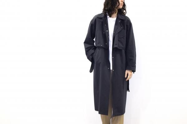 YOKE | DETACHABLE DUSTER COAT(NAVY) | デタッチャブルダスターコート