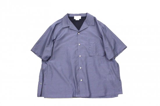 YOKE | OPEN COLLAR SHIRTS(BLUE) | オープンカラーシャツ(ブルー)通販 