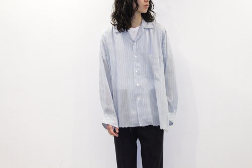 <img class='new_mark_img1' src='https://img.shop-pro.jp/img/new/icons47.gif' style='border:none;display:inline;margin:0px;padding:0px;width:auto;' />YOKE / OVER SIZE STRIPE SHIRTS(SAXE)