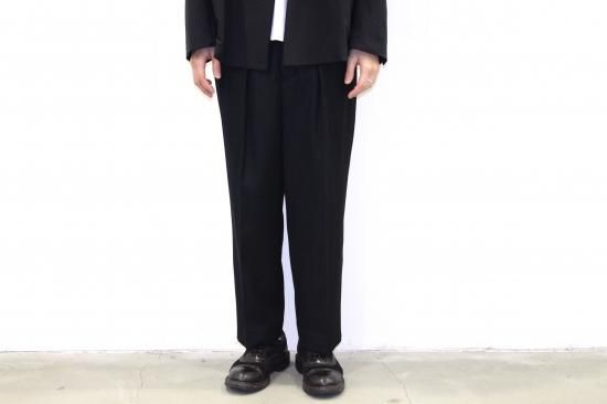 YOKE | 1TUCK WIDE TROUSERS(BLACK) | 1タックワイドトラウザー YOKE | 1TUCK WIDE TROUSERS(BLACK) | 1タックワイドトラウザー