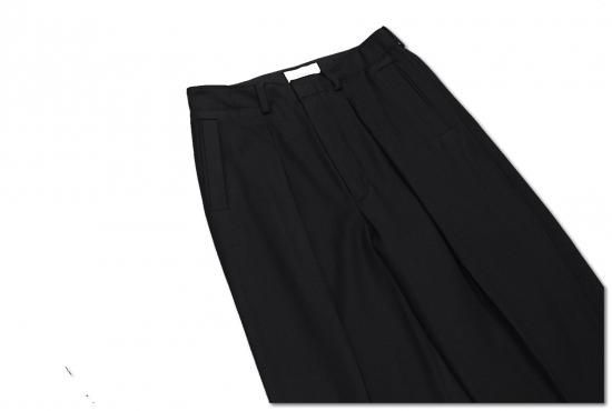 YOKE | 1TUCK WIDE TROUSERS(BLACK) | 1タックワイドトラウザー YOKE | 1TUCK WIDE TROUSERS(BLACK) | 1タックワイドトラウザー