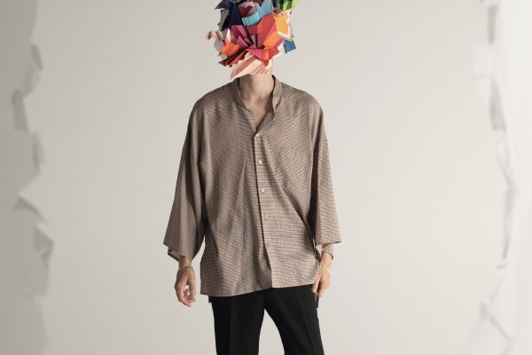 THEE | シー kimono sleeve shirts.(CHECK) / 着物スリーブシャツ