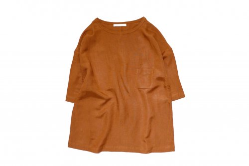 <img class='new_mark_img1' src='https://img.shop-pro.jp/img/new/icons47.gif' style='border:none;display:inline;margin:0px;padding:0px;width:auto;' />THEE / linen rayon t-shirt.(BROWN)