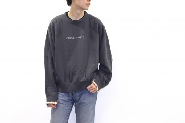 stein | シュタイン OVERSIZED REBUILD SWEAT LS(CHARCOAL) / オーバー 