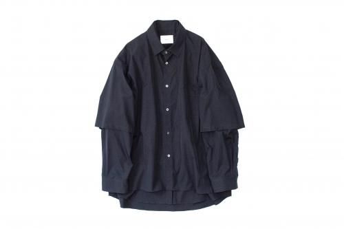 <img class='new_mark_img1' src='https://img.shop-pro.jp/img/new/icons47.gif' style='border:none;display:inline;margin:0px;padding:0px;width:auto;' />stein / OVERSIZED DOUBLE SLEEVE SHIRT(MIDNIGHT)
