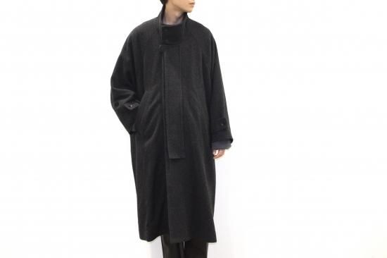 VOAAOV | ヴォアーブ OVERSIZE STANDCOLLAR COAT(BLACK)通販