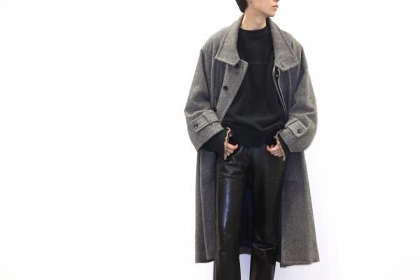 20AW TWEED OVERSIZE STANDCOLLAR COAT