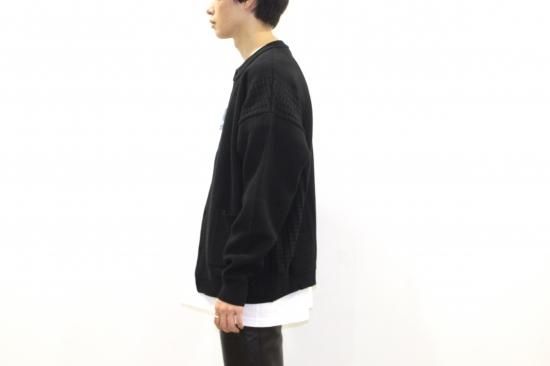YASHIKI / Hyomon Cardigan(BLACK) | ヒョウモンカーディガン YASHIKI / Hyomon Cardigan(BLACK) | ヒョウモンカーディガン