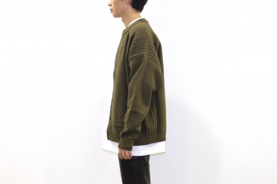 YASHIKI / Hyomon Cardigan(OLIVE) | ヒョウモンカーディガン(オリーブ