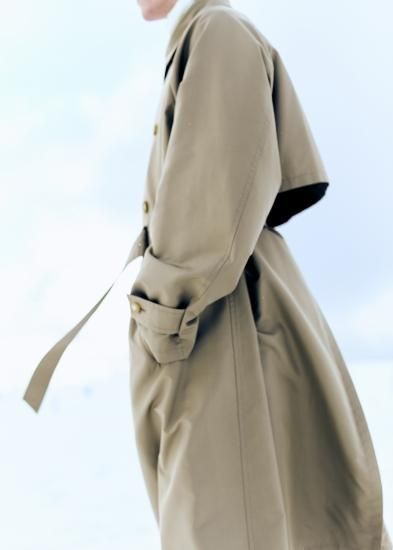 Blanc YM / Silk Grosgrain Trench Coat(GOLD)通販サイト - 京都 Blanc YM / Silk Grosgrain Trench Coat(GOLD)通販サイト - 京都