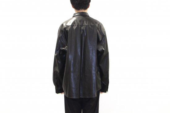 stein | シュタイン OVERSIZED PULLOVER SHIRT(LEATHER) / オーバーサイズプルオーバーシャツ(レザー)  通販サイト - 京都取扱い店舗 ATTEMPT KYOTO Online Shop/ アテンプト キョウト