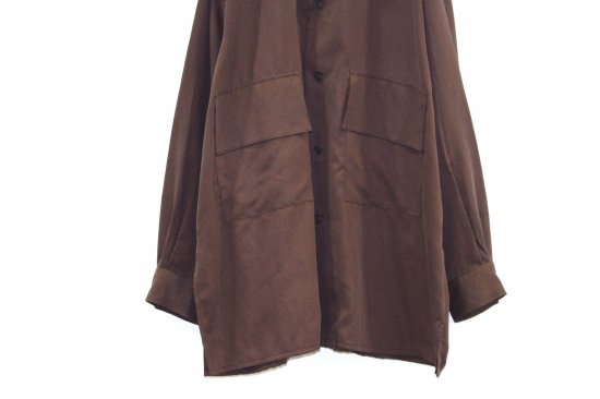 YOKE | BIG FLAP LONG SHIRTS(BRICK BROWN) | ビッグフラップロング