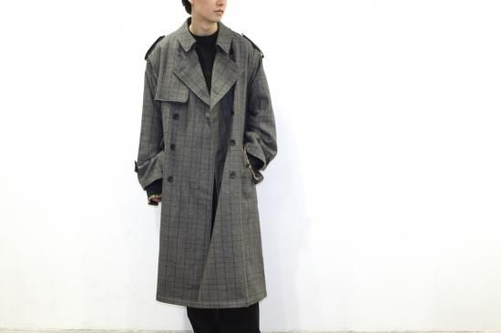 stein | シュタイン DEFORMATION TRENCH COAT(GLEN CHECK) / ディ