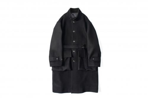 <img class='new_mark_img1' src='https://img.shop-pro.jp/img/new/icons47.gif' style='border:none;display:inline;margin:0px;padding:0px;width:auto;' />stein / OVER SLEEVE STAND COLLAR COAT(BLACK)