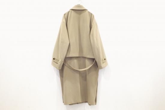 YOKE | 3WAY BAL COLLAR SHARE COAT(BEIGE) | 3WAYバルカラーコート 