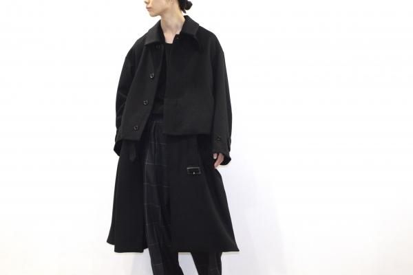 YOKE   3WAY BAL COLLAR SHARE COATBLACK   3WAYバルカラーコート