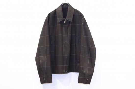 YOKE | CUT-OFF DRIZZLER JACKET(BROWN CHECK) | カットオフドリズラー ...