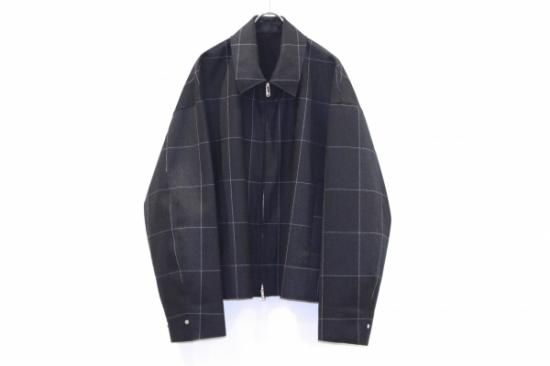 YOKE | CUT-OFF DRIZZLER JACKET(NAVY CHECK) | カットオフドリズラー