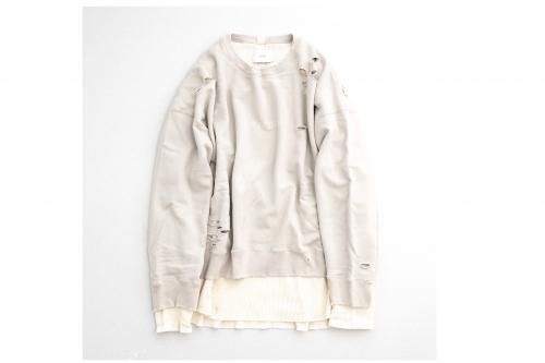 <img class='new_mark_img1' src='https://img.shop-pro.jp/img/new/icons47.gif' style='border:none;display:inline;margin:0px;padding:0px;width:auto;' />stein / OVERSIZED LAYERED SWEAT LS(GREIGE)