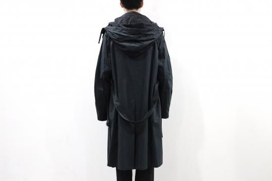stein | シュタイン OVERSIZED LAYERED HOODED COAT(BLACK stein | シュタイン OVERSIZED LAYERED HOODED COAT(BLACK