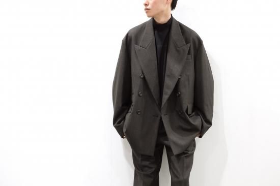 stein | シュタイン OVERSIZED DOUBLE BREASTED PEAKED JACKET(BROWN ...