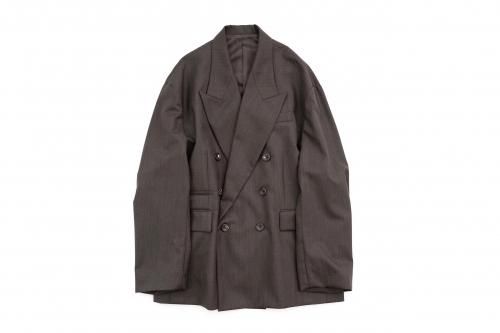 <img class='new_mark_img1' src='https://img.shop-pro.jp/img/new/icons47.gif' style='border:none;display:inline;margin:0px;padding:0px;width:auto;' />stein / OVERSIZED DOUBLE BREASTED PEAKED JACKET(BROWN)