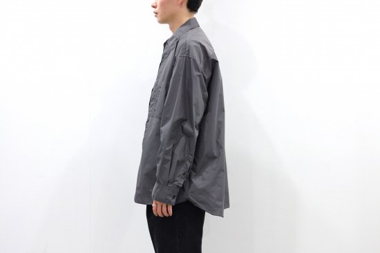 stein | シュタイン OVERSIZED WIND SHIRT(CHARCOAL) / オーバーサイズ