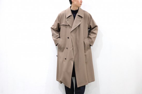 YOKE | RIVERSIBLE DOUBLE-BREASTED COAT(DUSTY TAUPE 