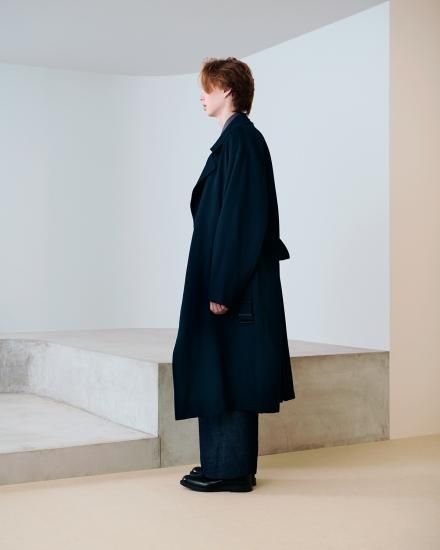 YOKE | RIVERSIBLE DOUBLE-BREASTED COAT(OCEAN NAVY YOKE | RIVERSIBLE DOUBLE-BREASTED COAT(OCEAN NAVY