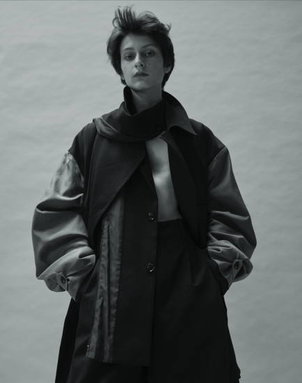 YOKE | RIVERSIBLE DOUBLE-BREASTED COAT(OCEAN NAVY YOKE | RIVERSIBLE DOUBLE-BREASTED COAT(OCEAN NAVY