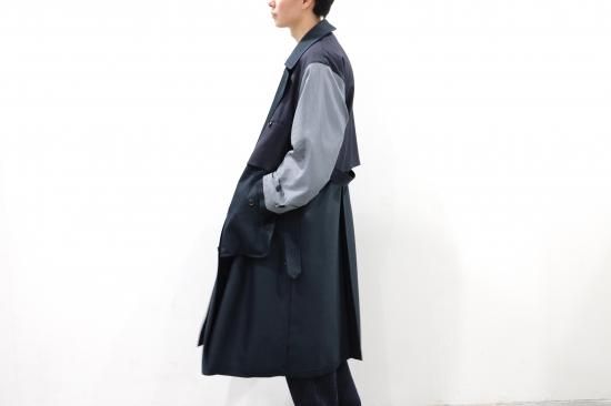 YOKE | RIVERSIBLE DOUBLE-BREASTED COAT(OCEAN NAVY YOKE | RIVERSIBLE DOUBLE-BREASTED COAT(OCEAN NAVY