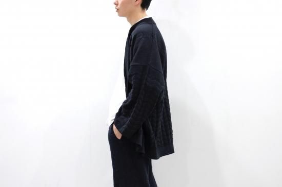 YASHIKI Gunjo Hanten Knit サイズ2 YASHIKI / Gunjo Hanten Knit(BLACK) | グンジョウハンテン
