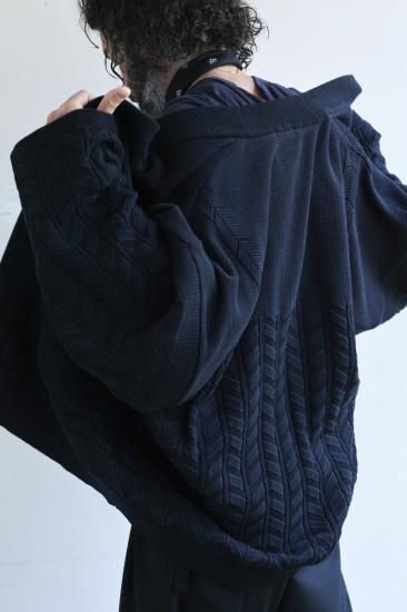 YASHIKI Gunjo Hanten Knit サイズ2 YASHIKI / Gunjo Hanten Knit(BLACK) | グンジョウハンテン