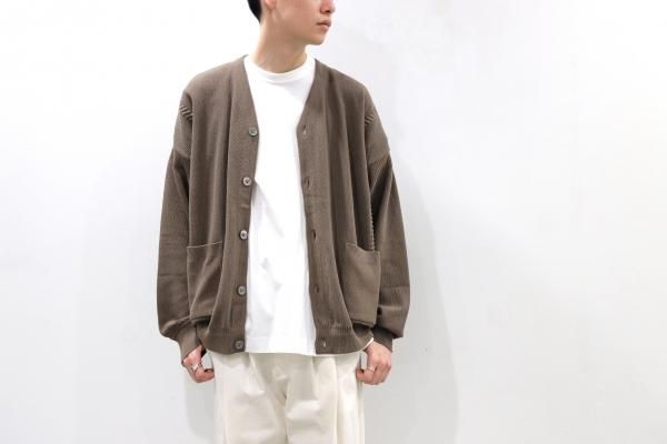 メンズYASHIKI 2021ss Soyokaze Cardigan (GREEN) - mirabellor.com