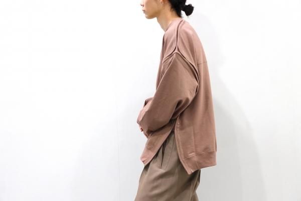 YOKE | OVERSIZED PIPING SWEAT SHIRT(TAUPE) | パイピングスウェット