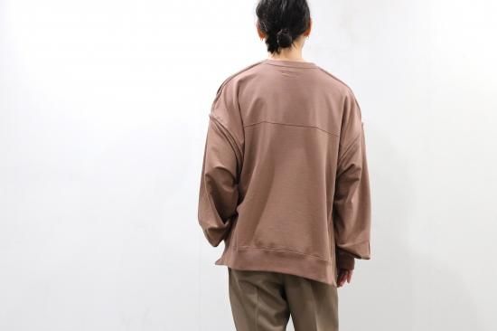 YOKE | OVERSIZED PIPING SWEAT SHIRT(TAUPE) | パイピングスウェット