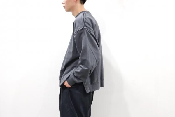 YOKE | OVERSIZED PIPING SWEAT SHIRT(DUSTY NAVY) | パイピング ...