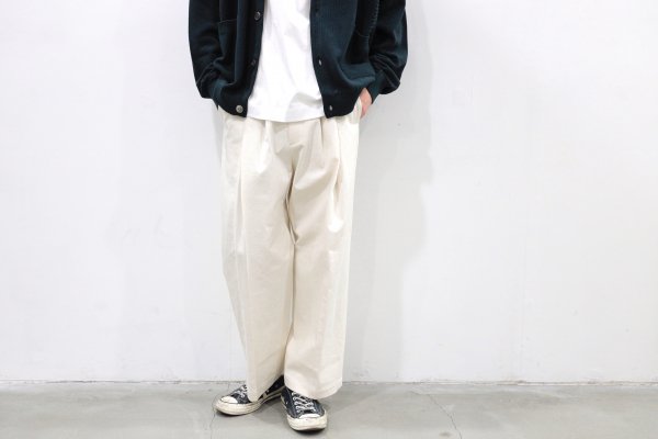 stein WIDE STRAIGHT TROUSERS off white | eclipseseal.com