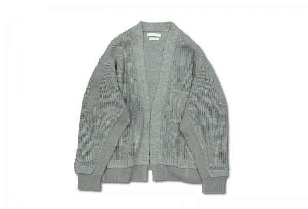 YOKE | 5G CONNECTING RIB CARDIGAN(GREEN MIX) | 5Gコネクタトリブ ...