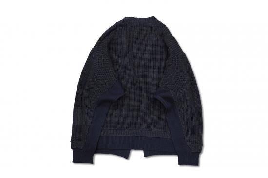 YOKE | 5G CONNECTING RIB CARDIGAN(NAVY MIX) | 5Gコネクタ YOKE | 5G CONNECTING RIB CARDIGAN(NAVY MIX) | 5Gコネクタ