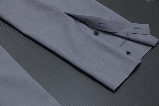 YOKE | BACK SLIT STRAGIHT TROUSERS(DUSTY NAVY) |バック