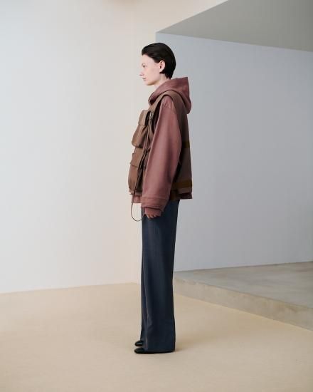 YOKE | BACK SLIT STRAGIHT TROUSERS(DUSTY NAVY) |バック YOKE | BACK SLIT STRAGIHT TROUSERS(DUSTY NAVY) |バック