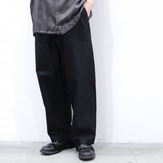 INTÉRIM | GIZA BACK SATIN BAKER PANTS(BLACK) | ベイカーパンツ