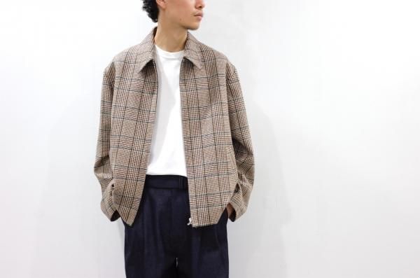 INTERIM | LOVAT TWEED HARRINGTON JACKET(BROWN GREEN) | ツイード