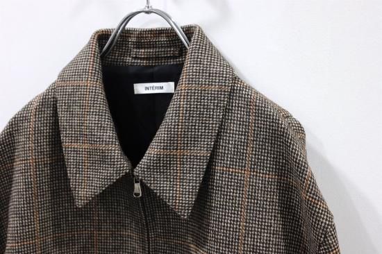 INTERIM | LOVAT TWEED HARRINGTON JACKET(BROWN ORANGE