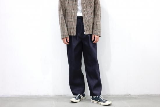 stein   シュタイン BELTED WIDE STRAIGHT DENIM TROUSERSINDIGO