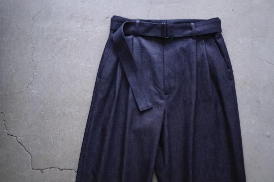 stein | シュタイン BELTED WIDE STRAIGHT DENIM TROUSERS stein | シュタイン BELTED WIDE STRAIGHT DENIM TROUSERS